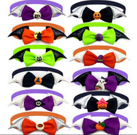 Collar de Halloween para mascota con alas de murciélago