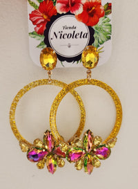 Argolla dorada con cristales