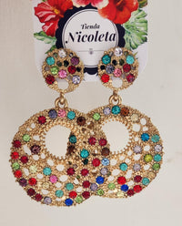 Rosetón dorado multicolor