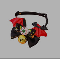 Collar de Halloween Spooky con cascabel para mascotas