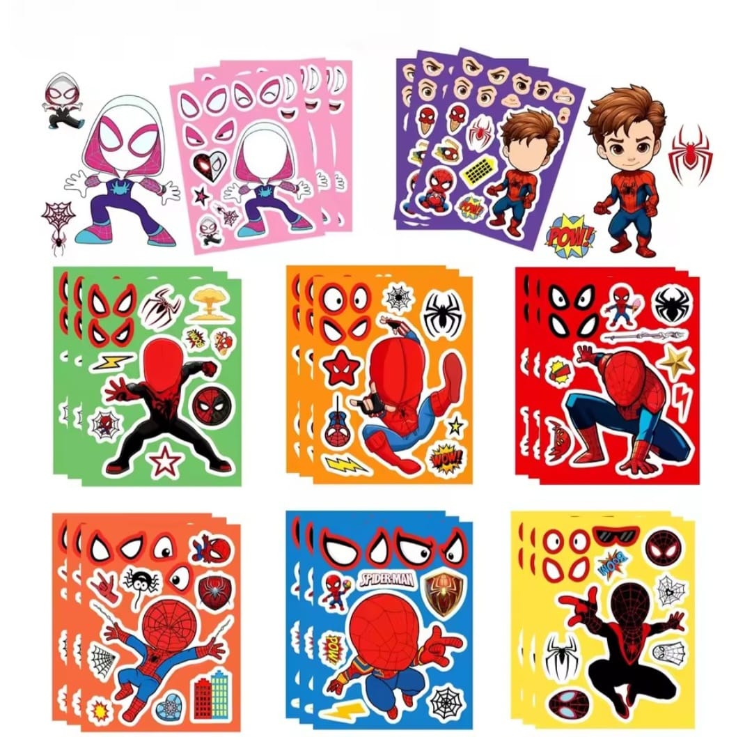 Stickers para Armar Caritas - Pack de Láminas Adhesivas